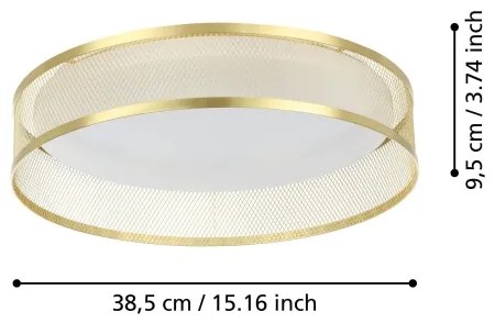 Plafonieră LED Eglo 900796 LUPPINERIA LED/20W/230V auriu