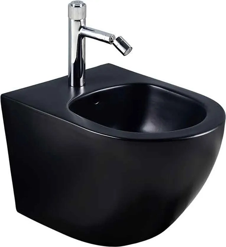 Bideu suspendat Fluminia Ricci cu finisaj negru mat