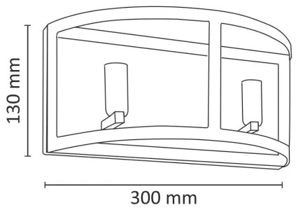 Aplică perete BRESSO 2xE14/12W/230V