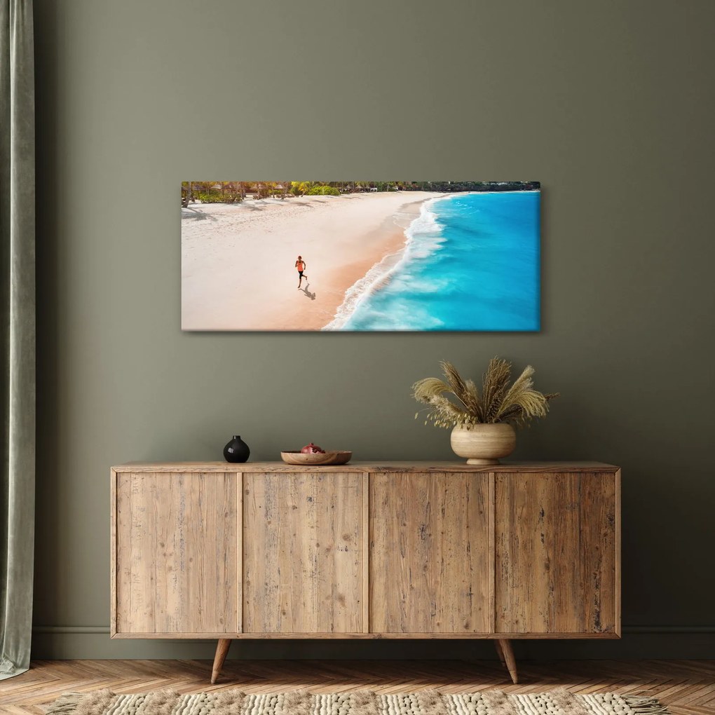 Tablou - Fuga pe plajă (120x50 cm)