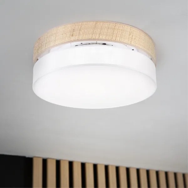 Plafonieră LED SIRJA BOHO, 36W/230V, Ø 45 cm, bej/alb