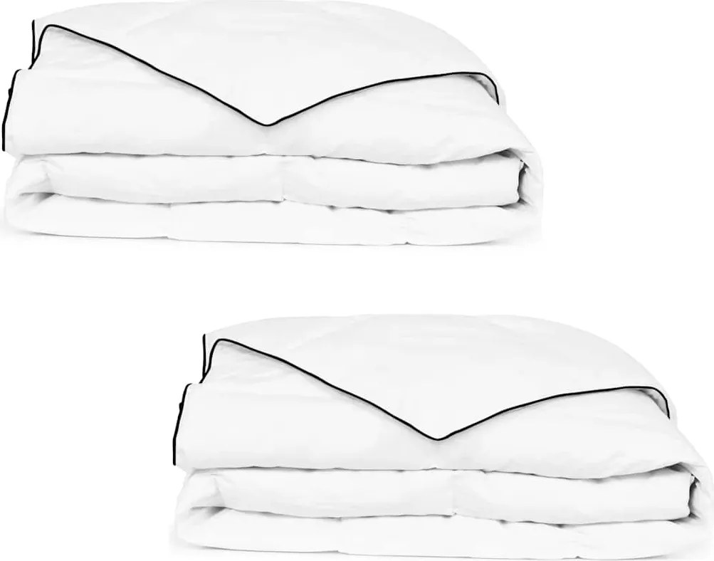 vidaXL Pilotă de iarnă din puf, 2 buc., 140 x 200 cm