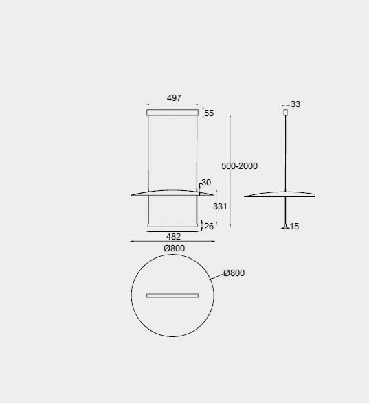 Lustra LED suspendata design modern SUN II D-80cm