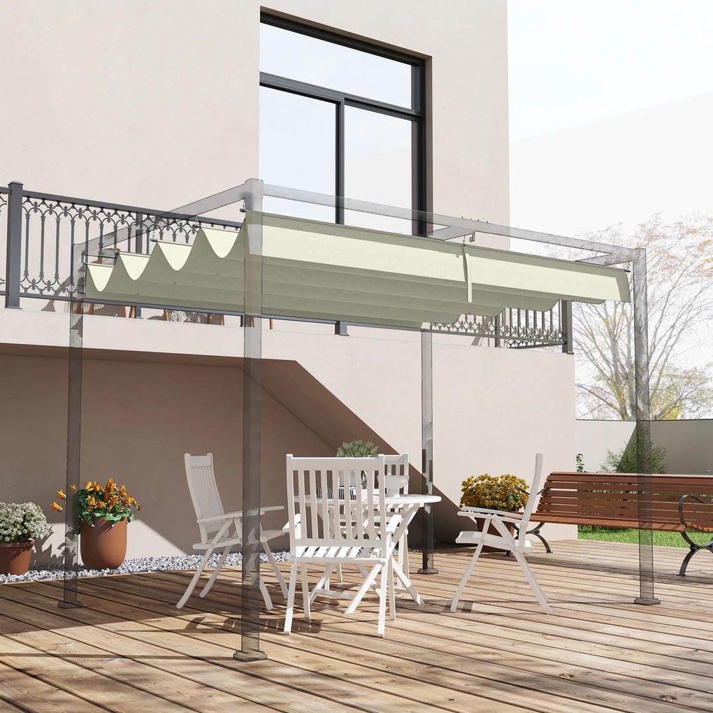 Outsunny Acoperiș de schimb pentru pergolă, material de înlocuire, protecție solară Anti-UV 30+ pentru pergolă de 3 x 2 m | Aosom Romania