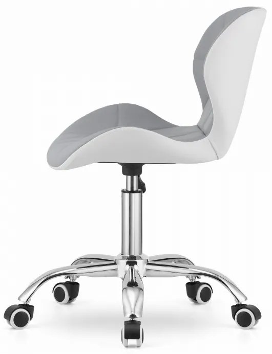 Set pentru birou masa de birou TAYLOR SONOMA 100x50 cm + scaun de birou AVOLA din piele ecologica gri-alb