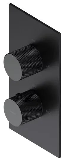 Baterie cada - dus incastrata Omnires Contour cu corp ingropat antracit periat