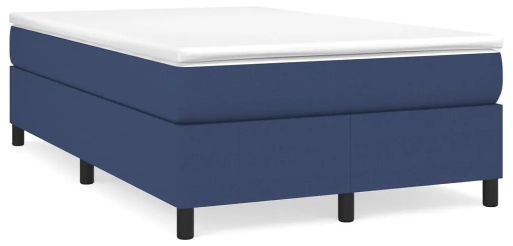 3120852 vidaXL Cadru de pat, albastru, 120 x 200 cm, material textil