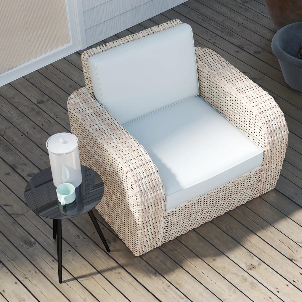 Outsunny Masă de cafea mică rotundă, masă de sprijin, blat din sticlă securizată, picioare ascuțite, cadru din oțel, Ø 40 x 50 cm, negru | Aosom Romania