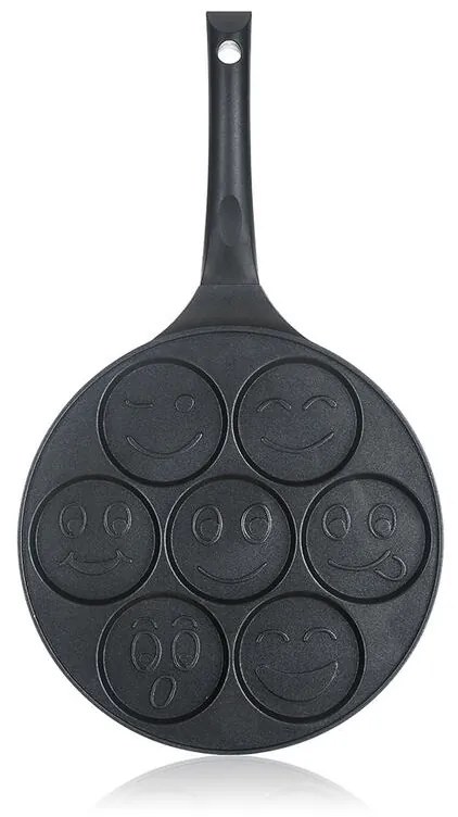 Tigaie pentru 7 clătite americane, suprafaţă antiaderentă, ALIVIA Smile, 26 cm