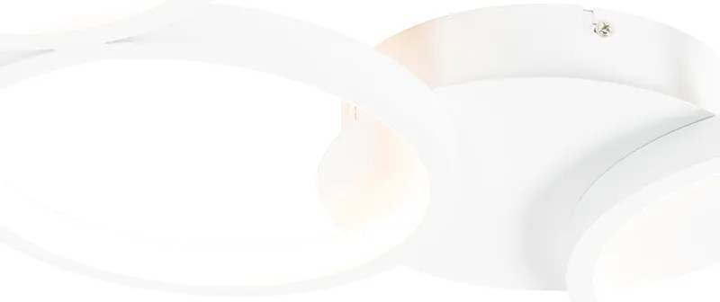 Plafoniera de design alb, cu LED integrat, cu dimmer pe 3 trepte, 3 lumini - Pande