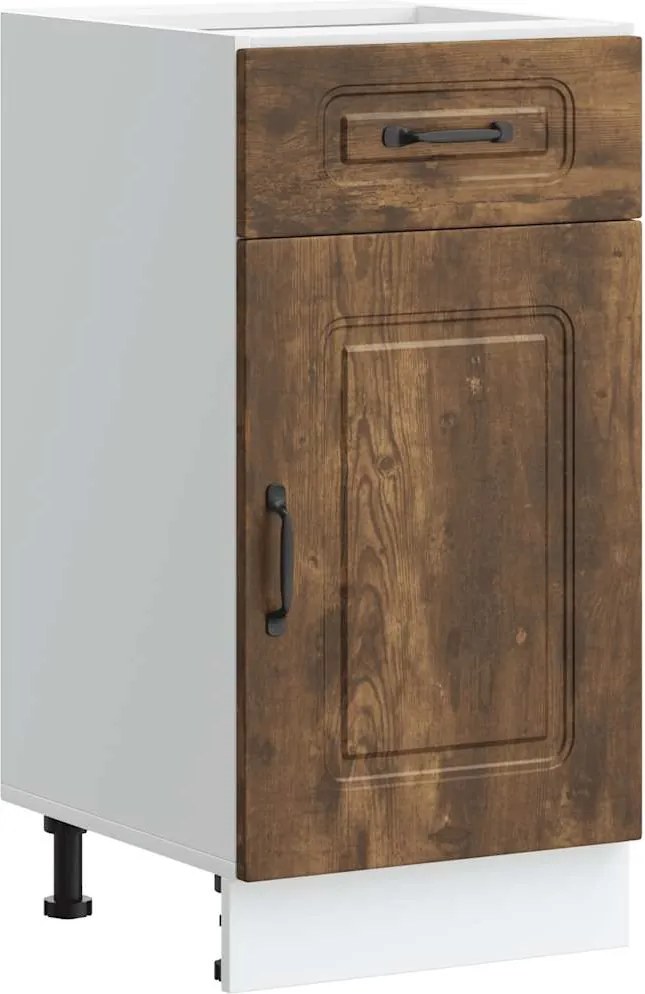 vidaXL Dulap de bucătărie „Kalmar” din lemn de lemn de stejar afumat