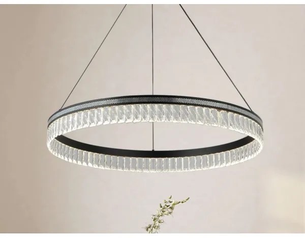 Lustră LED cu cristale, dimabilă, pe cablu THALIA LED/55W/230V 3000-6000K + telecomandă