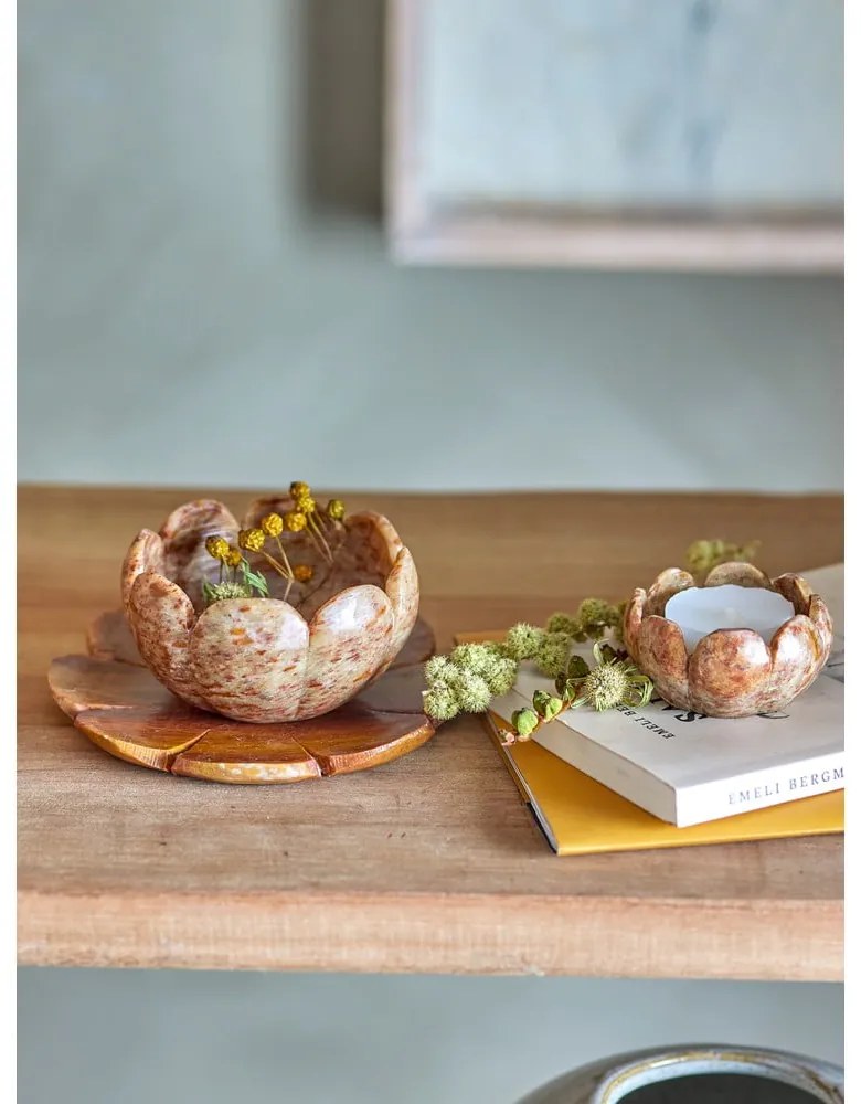 Sfeșnice pentru lumânări tip pastilă 3 buc. din piatră Reiko – Bloomingville