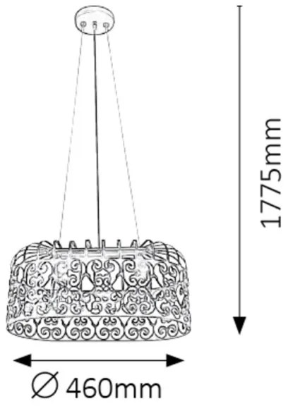 Rabalux 2162 - Lustră ALESSANDRA 2xE27/60W/230V alb