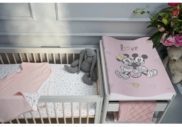 Saltea bilaterală pentru înfășat COSY DISNEY 50x70 cm roz CebaBaby