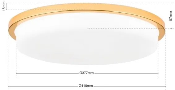 Plafoniera LED moderna LEROX 40cm aurie 24K
