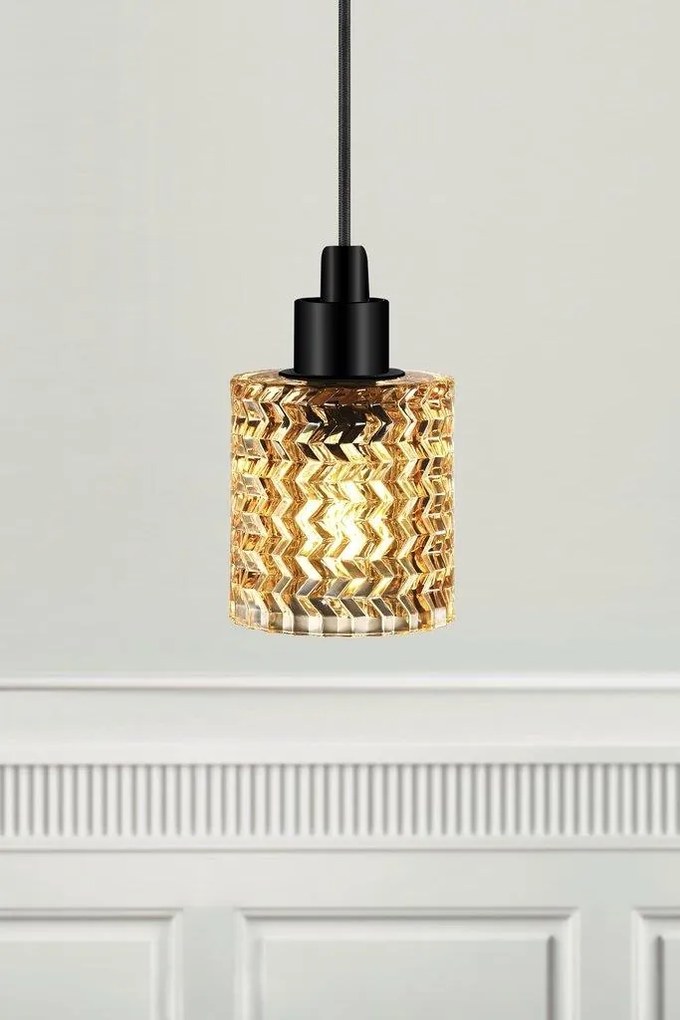Pendul design modern Hollywood, sticla chihlimbar 46483027 NL
