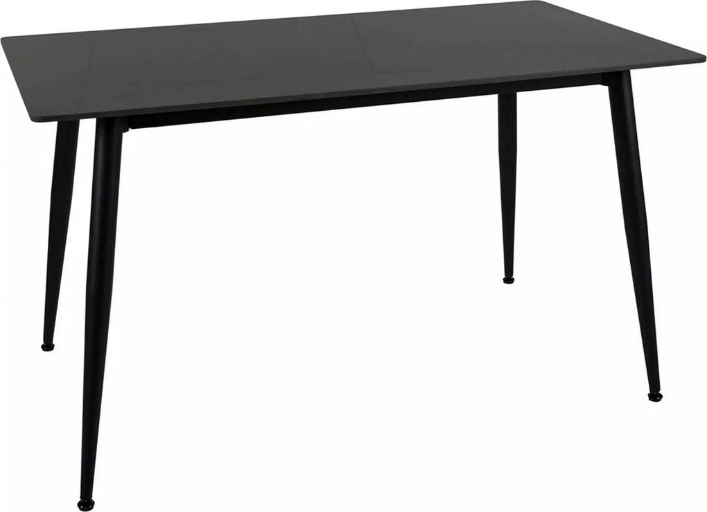 Masa RION, negru cu efect de marmura, ceramica/metal, 130x70x76 cm