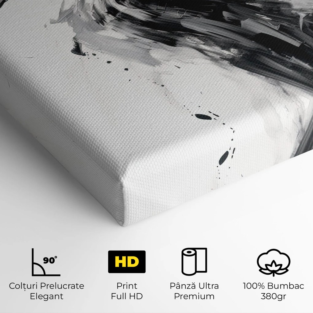 Tablou Canvas, 100x200cm, Dormitor si Living, Femei, Siluete, Black Ink Woman
