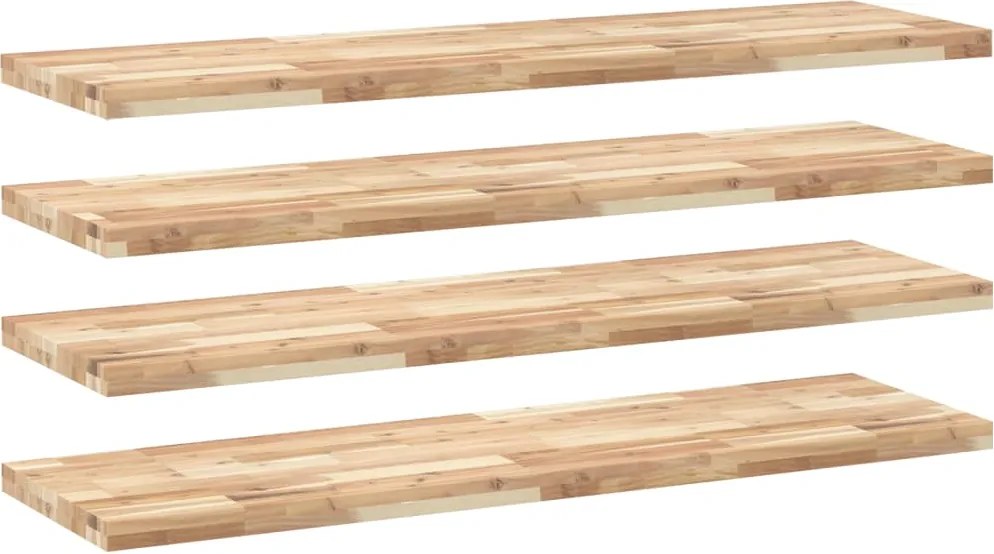 vidaXL Rafturi plutitoare 4 buc. 140x40x4cm lemn masiv acacia netratat