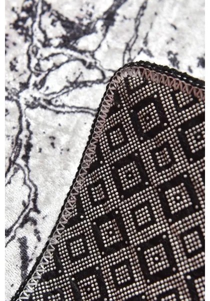 SET 2x covoraș pentru baie MARBLE 60/100 cm alb/negru