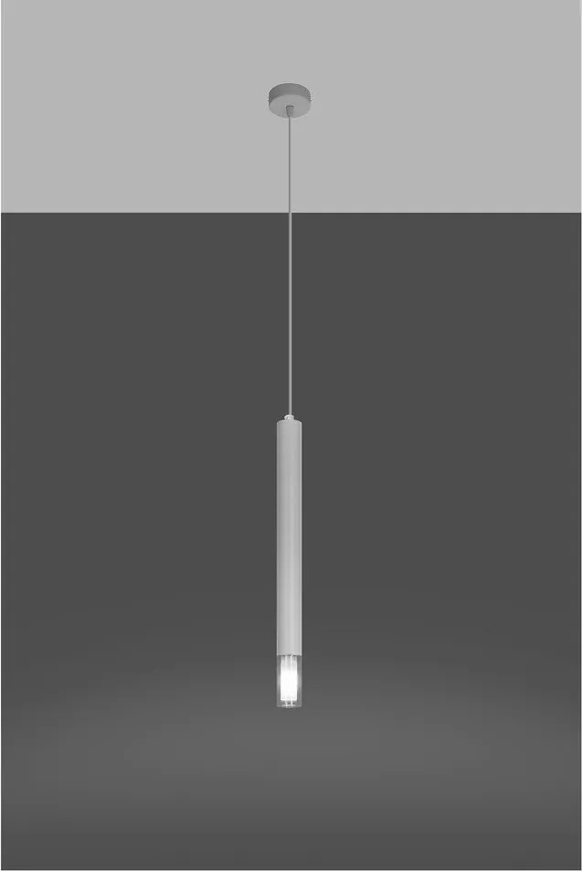 Lustră albă din metal ø 8 cm Vittoria – Sollux