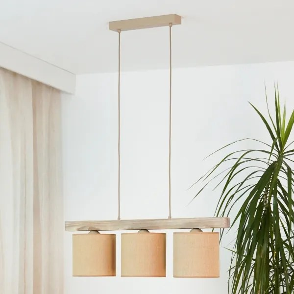 Lustră pe cablu Brilagi FOREST 3xE27/15W/230V pin/maro