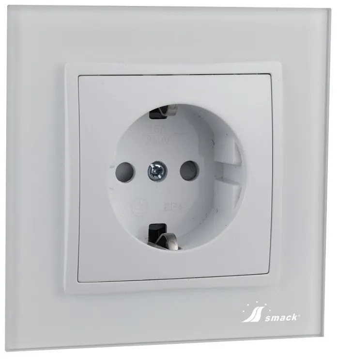 Priza Rama Sticla Elit'S, SF8010fkw ,Protectie Copii ,16A.Ip20,alba