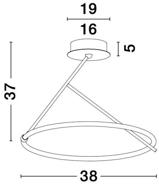 Lustra LED dimabila design modern decorativ JANUS 38cm