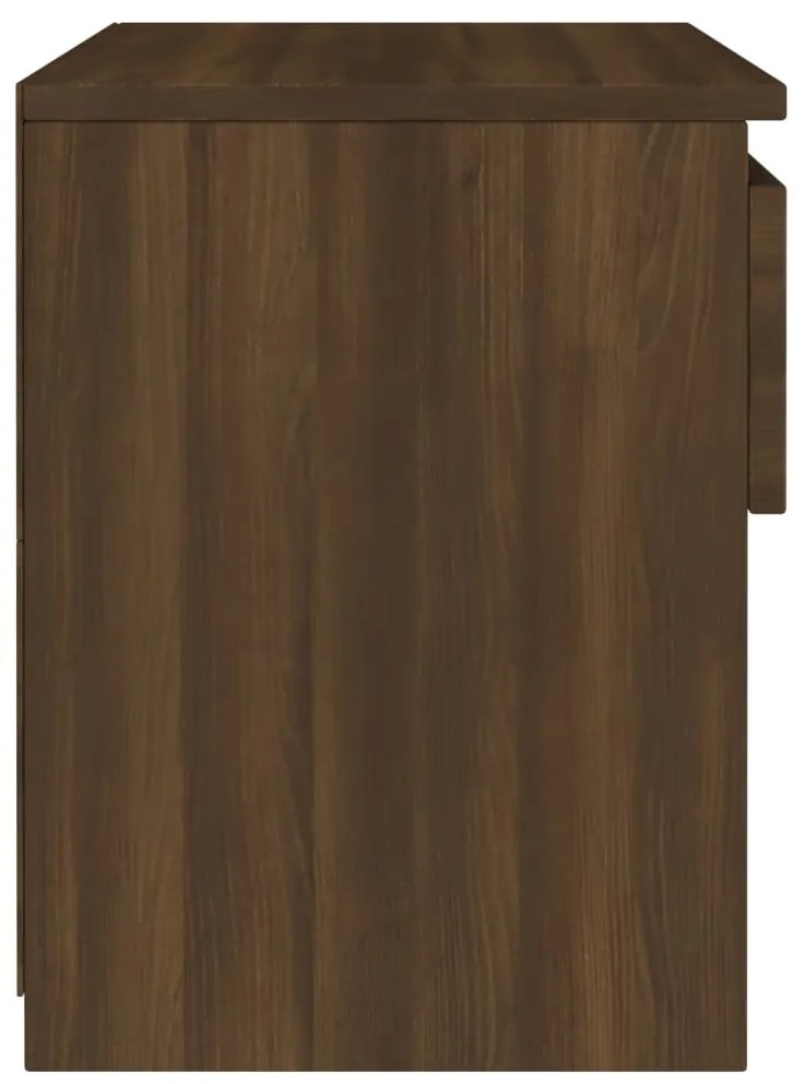 Noptiera, stejar maro, 40x30x39 cm, lemn prelucrat 1, Stejar brun