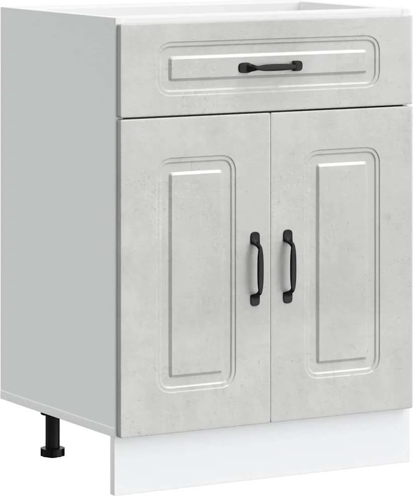 vidaXL Dulap de bază de bucătărie „Kalmar” Lemn prelucrat gri beton