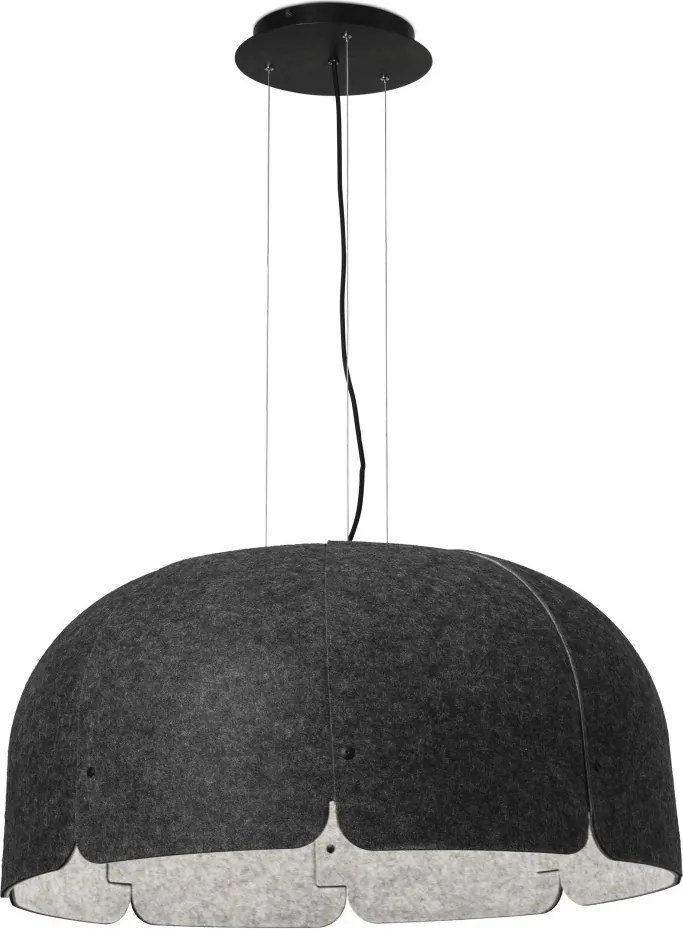 Lustra LED moderna design eco Ø80cm MUTE 3000K gri inchis / gri