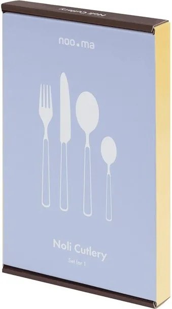 Tacâmuri maro/argintii din oțel inoxidabil 4 buc. pentru 1 persoană Noli – noo.ma