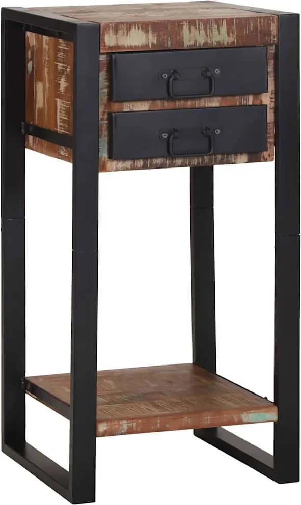 vidaXL Masă laterală Multicolour 40 x 40 x 80 cm Lemn recuperat masiv