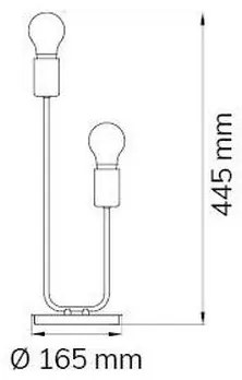 Lampă de masă YORK 2xE27/60W/230V Wofi 8255.02.10.8000