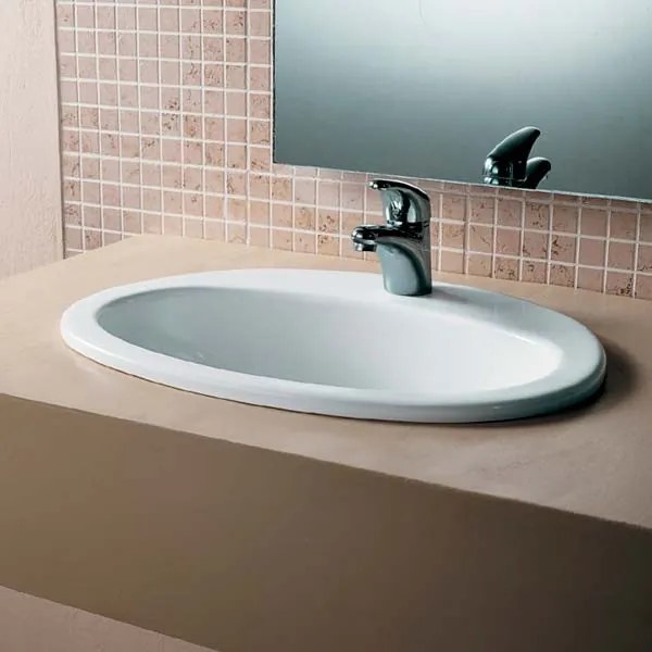 Lavoar incastrat Villeroy & Boch, O.Novo, oval, 56 cm, alb alpin