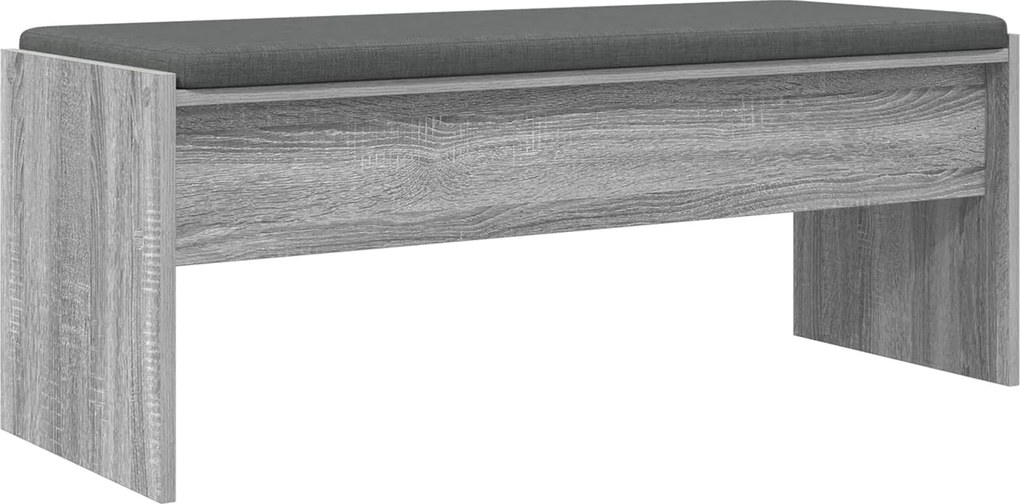 vidaXL Bancă pentru hol cu pernă Gri Sonoma 103 x 38 x 40 cm