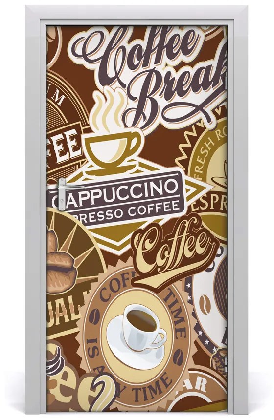 Autocolante pentru usi zicale Café
