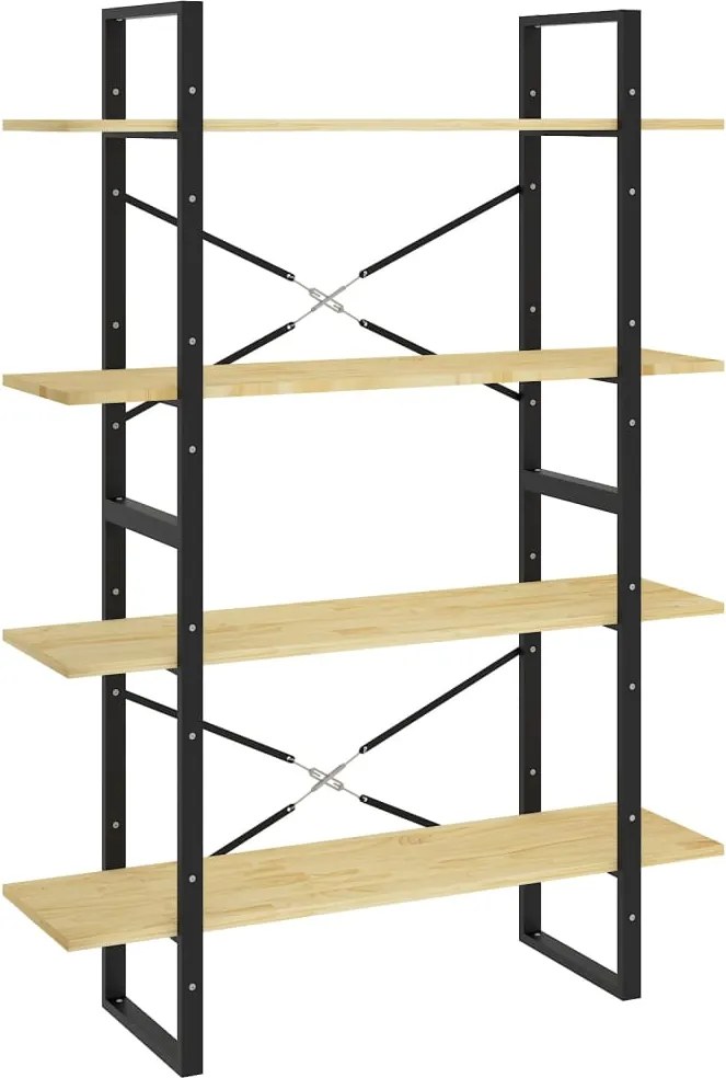 vidaXL Bibliotecă cu 4 rafturi, 100x30x140 cm, lemn masiv de pin