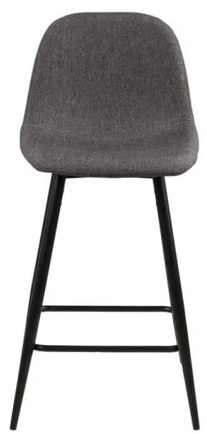 Scaune de bar gri 2 buc. tapițate (înălțime șezut 65 cm) Wilma – Actona