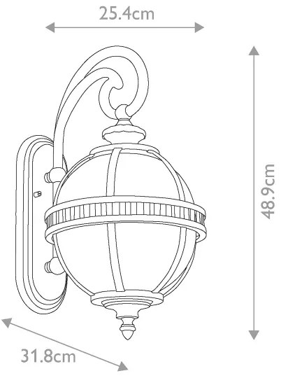 Aplică de exterior Kichler KL-HALLERON-2S-BU HALLERON 2xE14/40W/230V IP44
