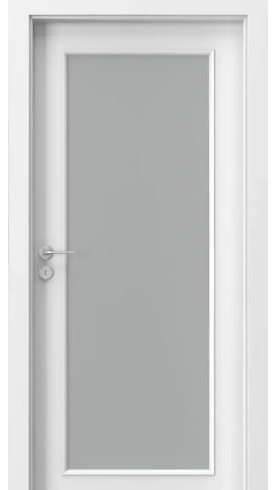 Usa Interior din MDF Porta Nova Model 2.2 (Culoare: Alb, Toc: Reglabil 10 cm, Maner: Patrat negru inchidere magnetica, Dimensiune: 60 cm)