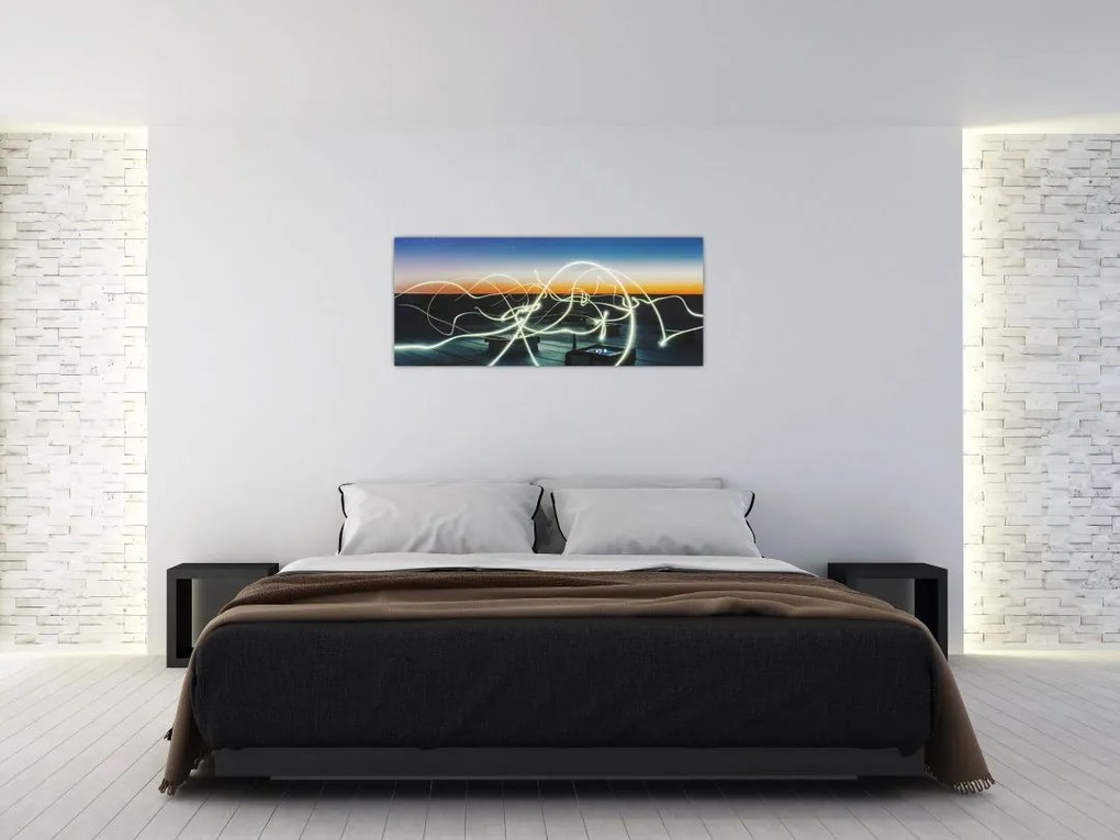 Tabloul - privire spre cer din acoperiș (120x50 cm)