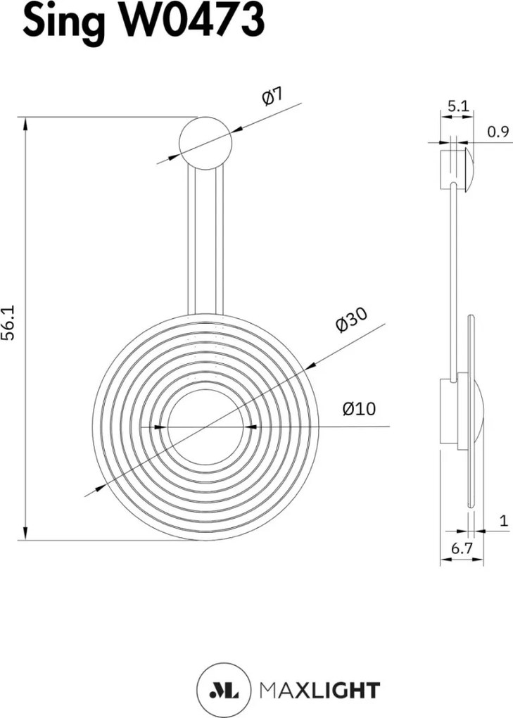Aplica LED design decorativ Sing