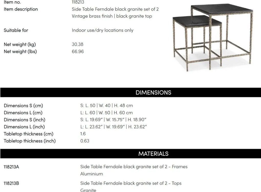 Set de 2 masute design LUX realizate manual Ferndale