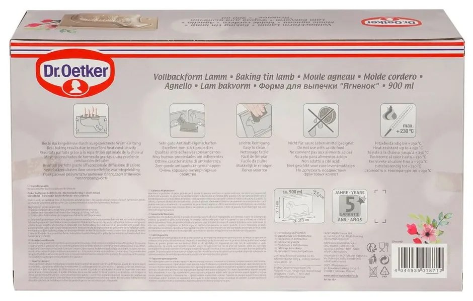Formă din oțel pentru coacere Dr. Oetker Easter Lamb, 900 ml