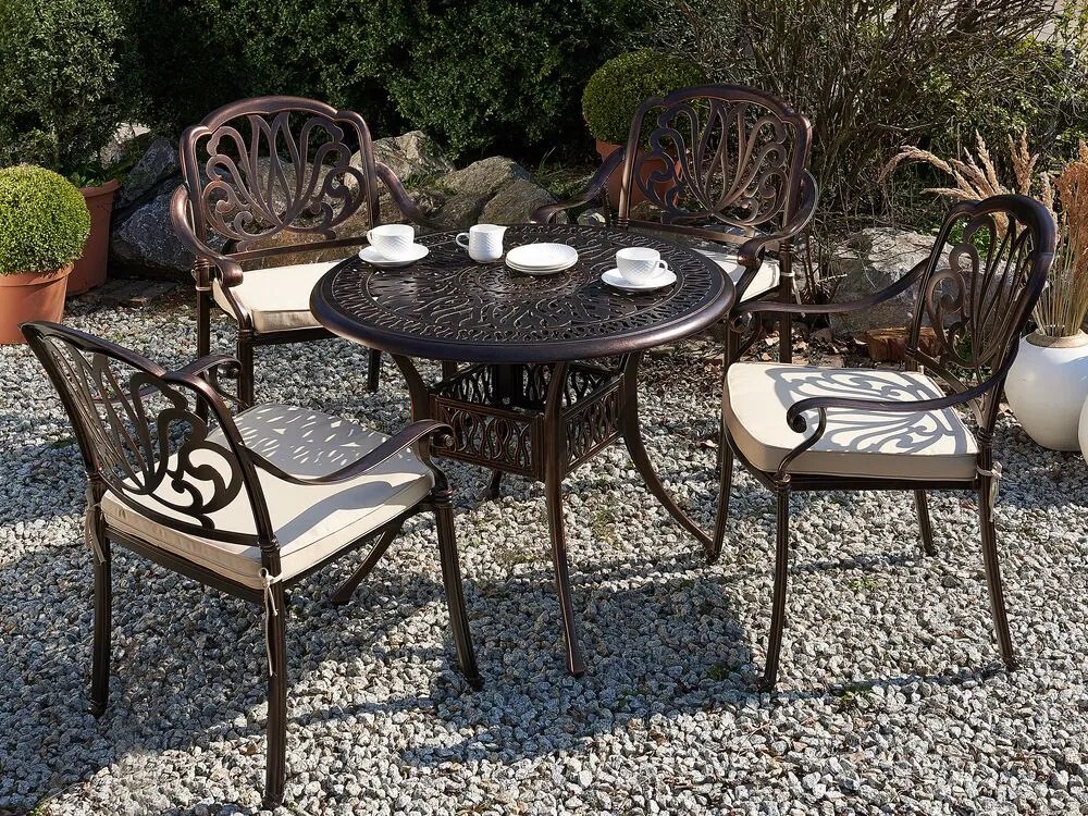 Masă de grădină ANECO (maro închis) (pentru 4 persoane). 1022673