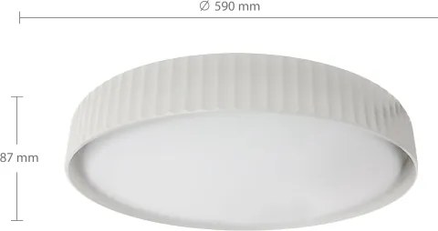 Brilagi - Plafonieră LED dimabilă LUCIA LED/60W/230V, diametru 59 cm, albă + telecomandă
