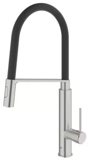 Baterie bucatarie cu pipa flexibila Grohe Concetto crom periat Supersteel