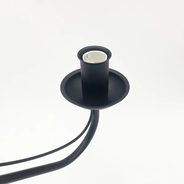 Candelabru cu lanț ANTON 8xE14/60W/230V negru